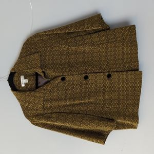 3/4 length sleeve green and black blazer XL